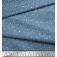 thumbnail image 2 of Soimoi Blue Modal Satin Fabric Dots & Star Printed Craft Fabric by the Yard 42 Inch Wide, 2 of 3