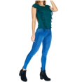 thumbnail image 2 of Blusa Manga Corta Olanes Mujer Moda Casual Petróleo negro CH, 2 of 5