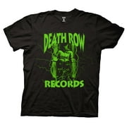 Death Row Records Neon Green Electric Short Sleeve Men's Graphic T-Shirt MD Black