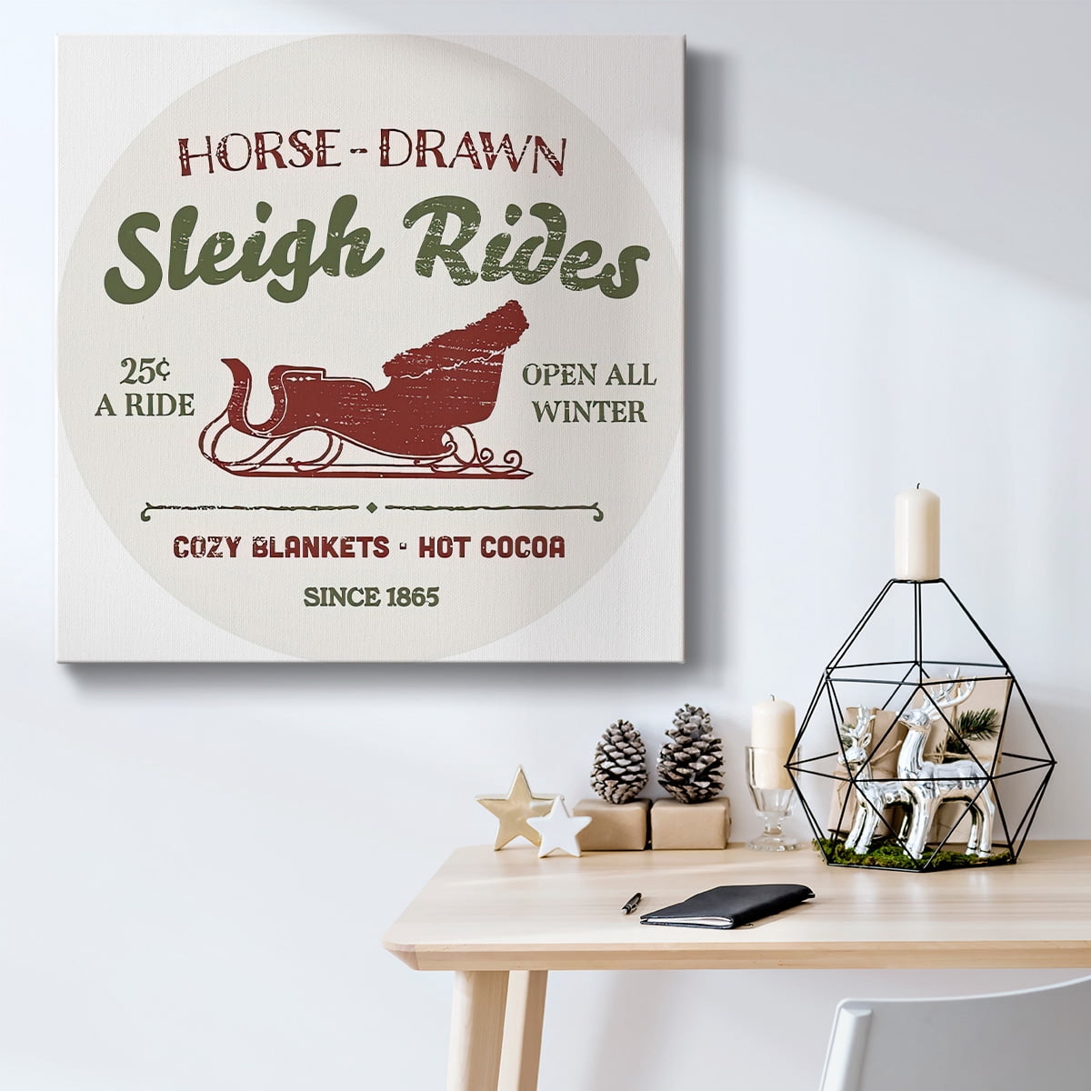 Christmas Farm Sign Collection C- Gallery Wrapped Canvas