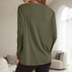 thumbnail image 3 of MHFRRA Camiseta de Manga Larga Oversize de Moda, Informal, Básica, con Cuello Redondo, para Uso Diario. Verde Oscuro, 3 of 5