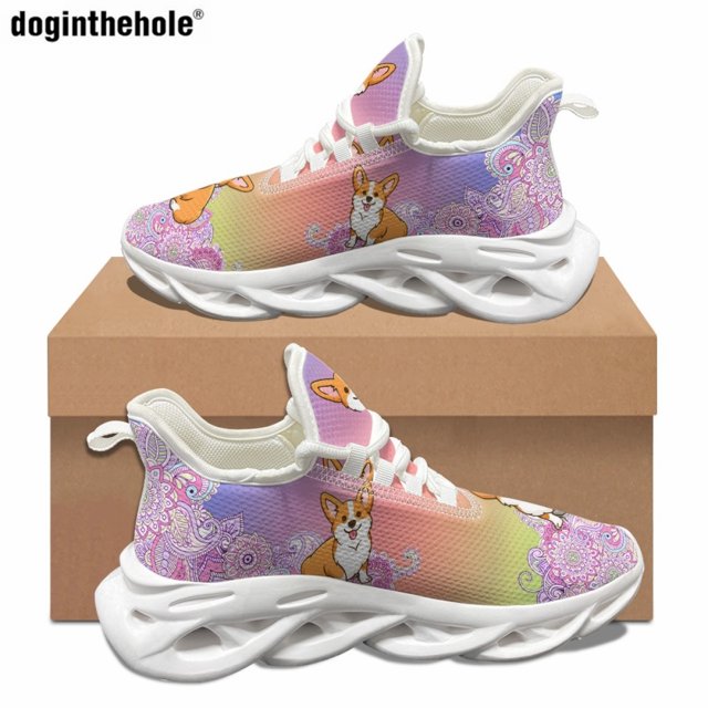 Zapatos casuales de verano para mujer, zapatillas de deporte con estampado de dibujos animados populares a la moda, zapatillas cómodas para correr para mujer