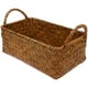 thumbnail image 1 of Cesta de almacenamiento tejida de ratán, cesta de almacenamiento portátil con asa, cesta de escritorio, soporte para pan, 1 of 8