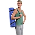 thumbnail image 4 of Pure Fitness 12mm Ultra Thick Fitness Exercise Mat with Carry Strap, Blue Iris, 4 of 6