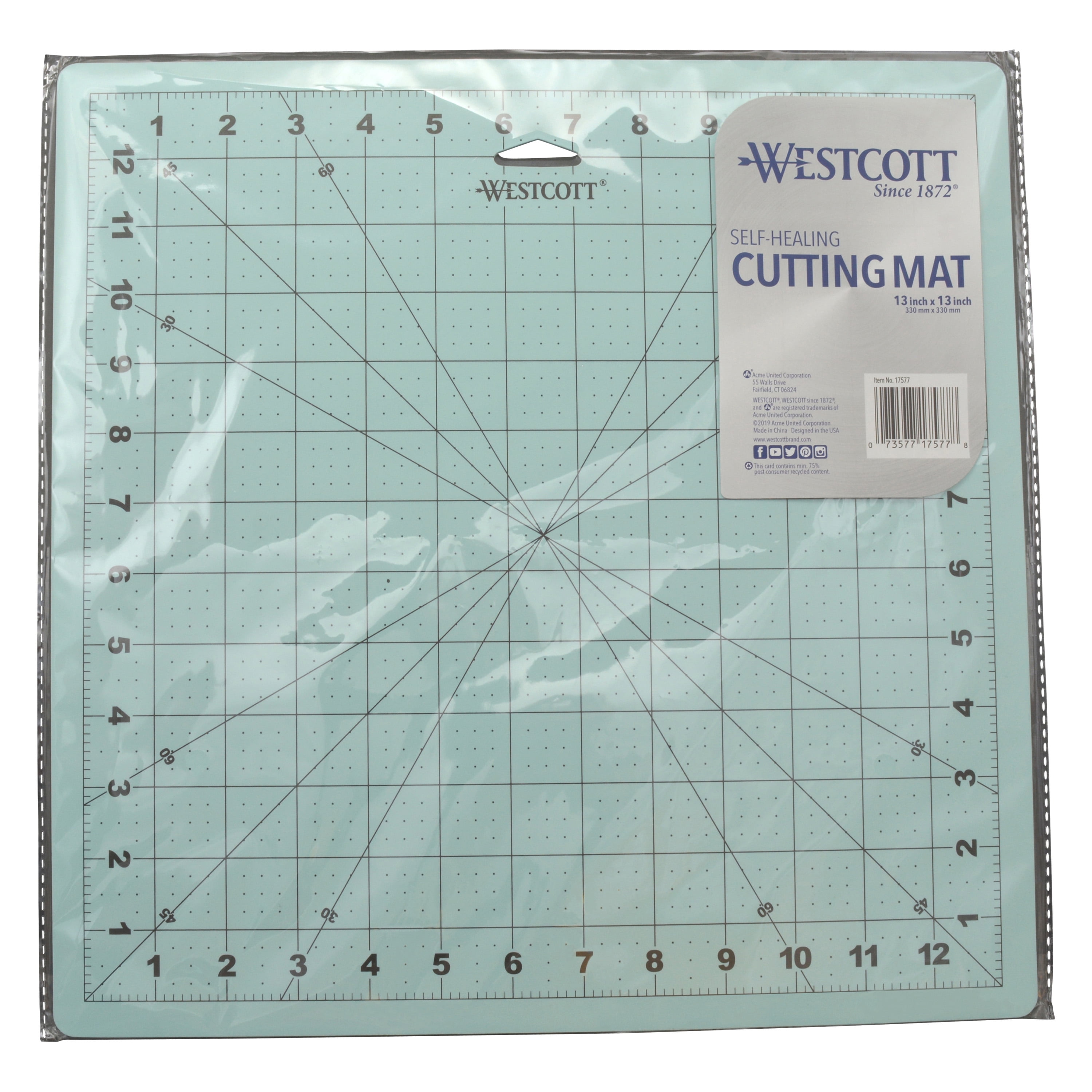 Westcott Crafting Set, Cutting Mat, Rotary Cutter, 45MM, Ruler, 12, Blue,  3-Pack (14798-PARENT) - Westcott