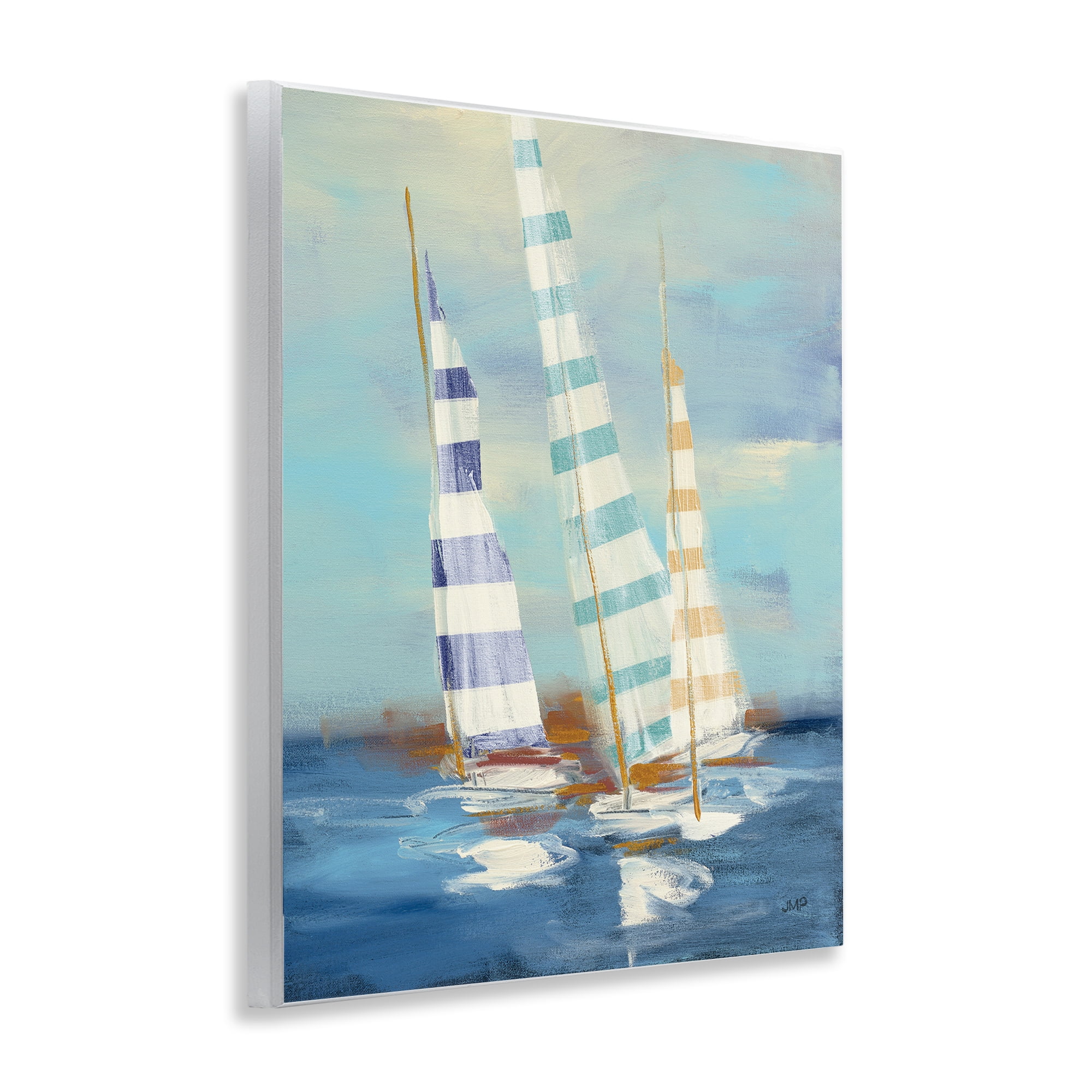 Stupell Industries Summer Regatta Boats Transportation Painting Unframed Art Print Wall Art, 11 x 14