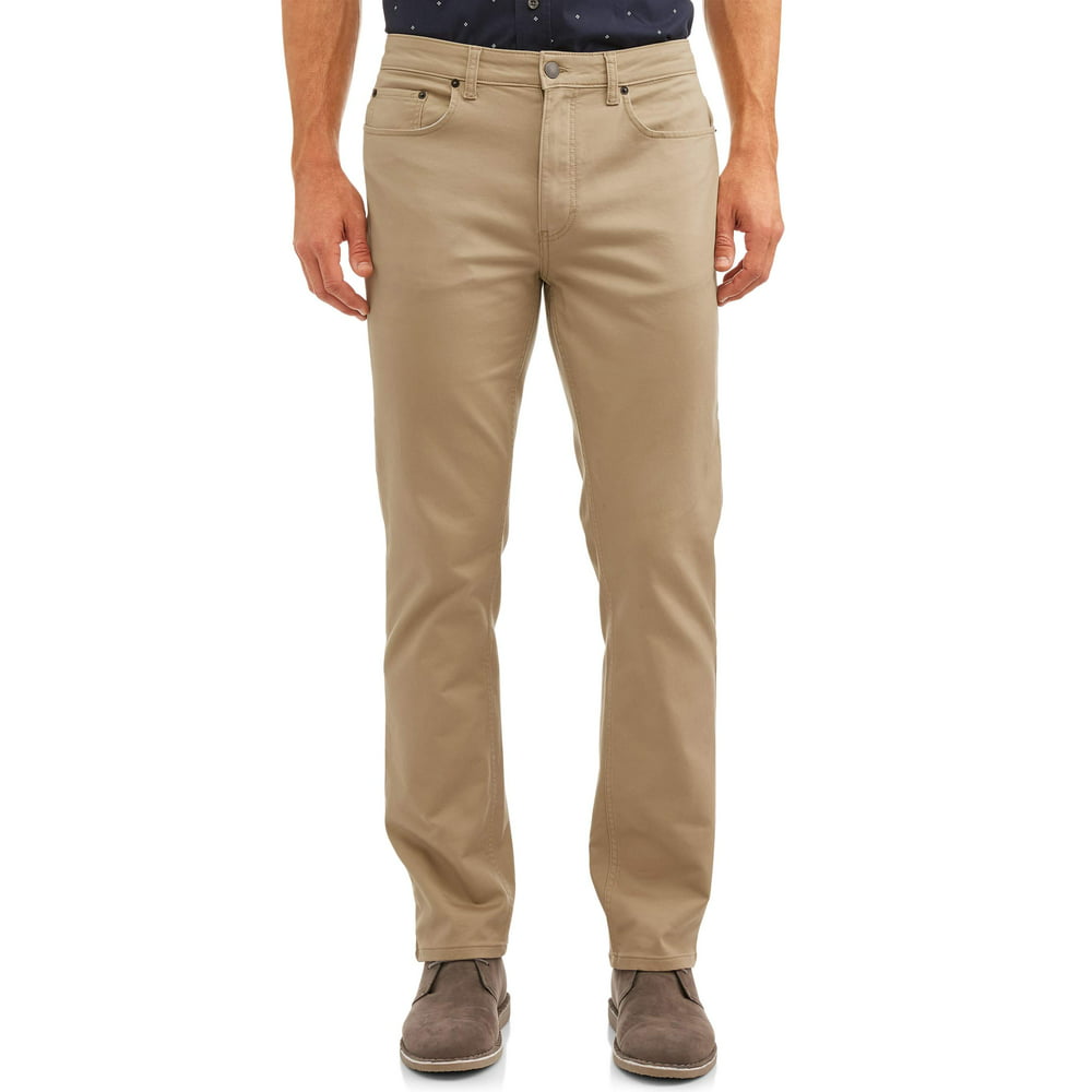 GEORGE - George Men's Premium 5 Pocket Twill Pants - Walmart.com - Walmart.com