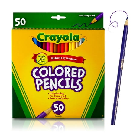 Crayola Colored Pencils, Coloring Supplies, 50