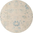 thumbnail image 1 of Ahgly Tapis Rond Abstrait Beige Blé Lavable en Machine, 4 Pieds Rond, 1 of 7