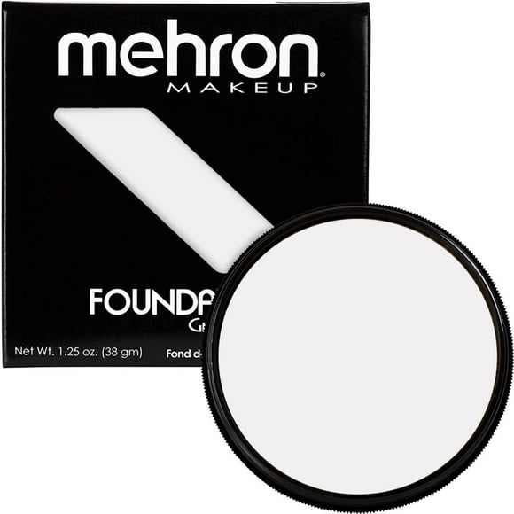 Base de maquillaje Mehron, pintura grasa blanca, 38 g