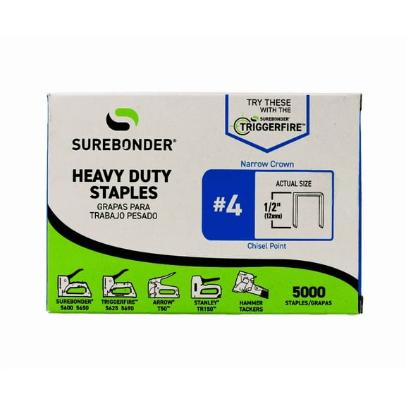#4 Heavy Duty Narrow Crown Staples - 1/2" - 5000 ct.