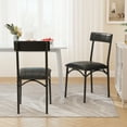 thumbnail image 4 of Juego de Comedor Rectangular  - 2 Sillas Tapizadas - Estructura de Acero y MDF - Ideal para Cocinas, Comedores o Espacios Pequeños - Fácil Montaje, 4 of 8