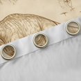 thumbnail image 4 of Homewish Retro Dino Blackout Curtains Set of 2 (52x84 Each),Jungle Animal Curtain,Brown, 4 of 6