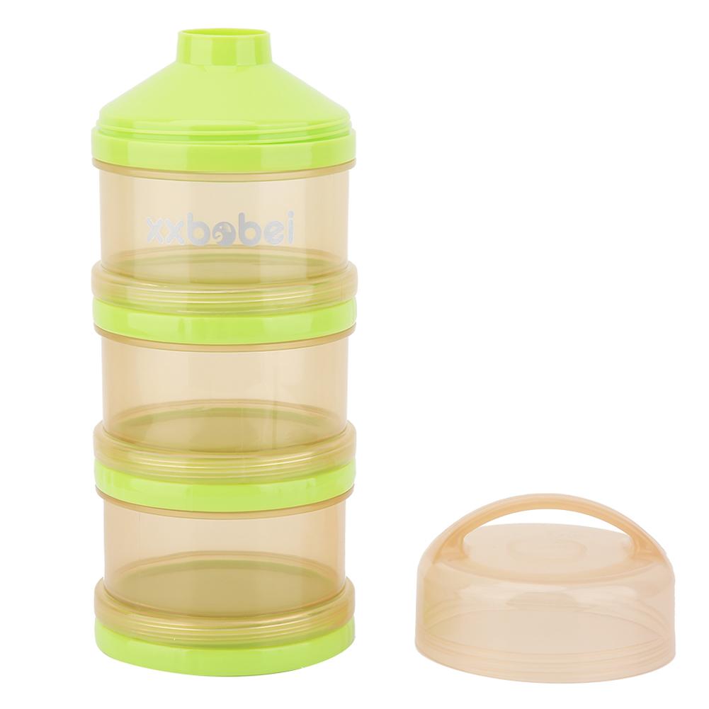 Mgaxyff 3 Layer Portable Baby Milk Powder Feeding Box Food Storage