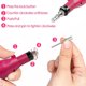 thumbnail image 5 of Pulidora de uñas eléctrica portátil con cabezales intercambiables, ideal para manicura profesional en casa o salón. Incluye 6 accesorios de pulido y cable USB, color rosa., 5 of 6