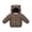 Brown, variant on fatyb Toddler Winter Coat Baby Boys Girls Hooded Lightweight Quilted Jacket Full Zip Puffer Coat Outerwear