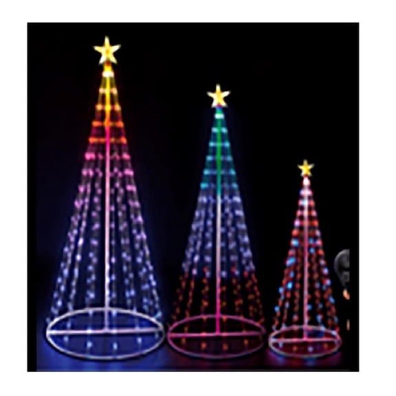 RBBN LGHT XMAS TREE 4'H (Pack of 1)