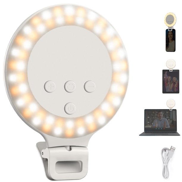 Anillo de Luz Neewer NR5 3.8" 3W Clip para Teléfono 3 Modos 600mAh