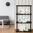thumbnail image 3 of Furinno Turn-N-Tube 4-Tier Multipurpose Shelf Display Rack, Columbia Walnut and Black, 3 of 7