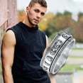 thumbnail image 6 of Feng Shui Pixiu Mantra Sterling Silver Attracting Wealth Amulet Lucky Protection Wealth Buddhist Jewelry Feng Shui Ring for Men & Women, 6 of 10