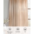 thumbnail image 6 of Beige Ombre Sheer Curtains 39 Inch Length 2 Panels Set for Living Room/Bedroom, Modern Abstract Art Gradient Kitchen Curtains Grommet Semi-Sheer Curtains Drapes Voile Window Treatments 27.5"x39"x2, 6 of 7