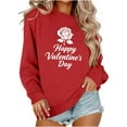 thumbnail image 2 of Goodtrade8 Valentine Women Sweatshirts Holiday Gifts Long Sleeve Sweetheart Valentine Sweatshirts for Women Casual Crew Neck Pullover, 2 of 5