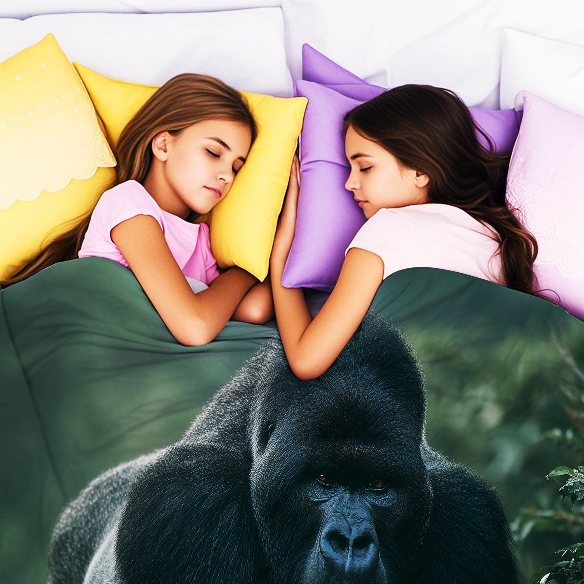 Flannel Fleece Throw Blanket, Soft Large Throw Blanket, Lightweight Cozy Plush Throw Blanket Fit Sofa Bed, 40"x50", Gorillas