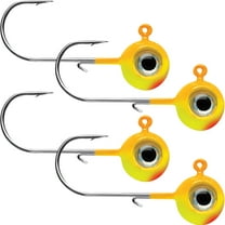 VMC Neon Moon Eye Jig, 1/4oz, 2/0 Hook, 4pk, Chartreuse Orange