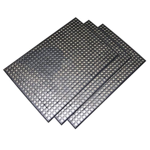 Buffalo Tools 2 x 3 Foot Industrial Rubber Floor Mat Set of 3