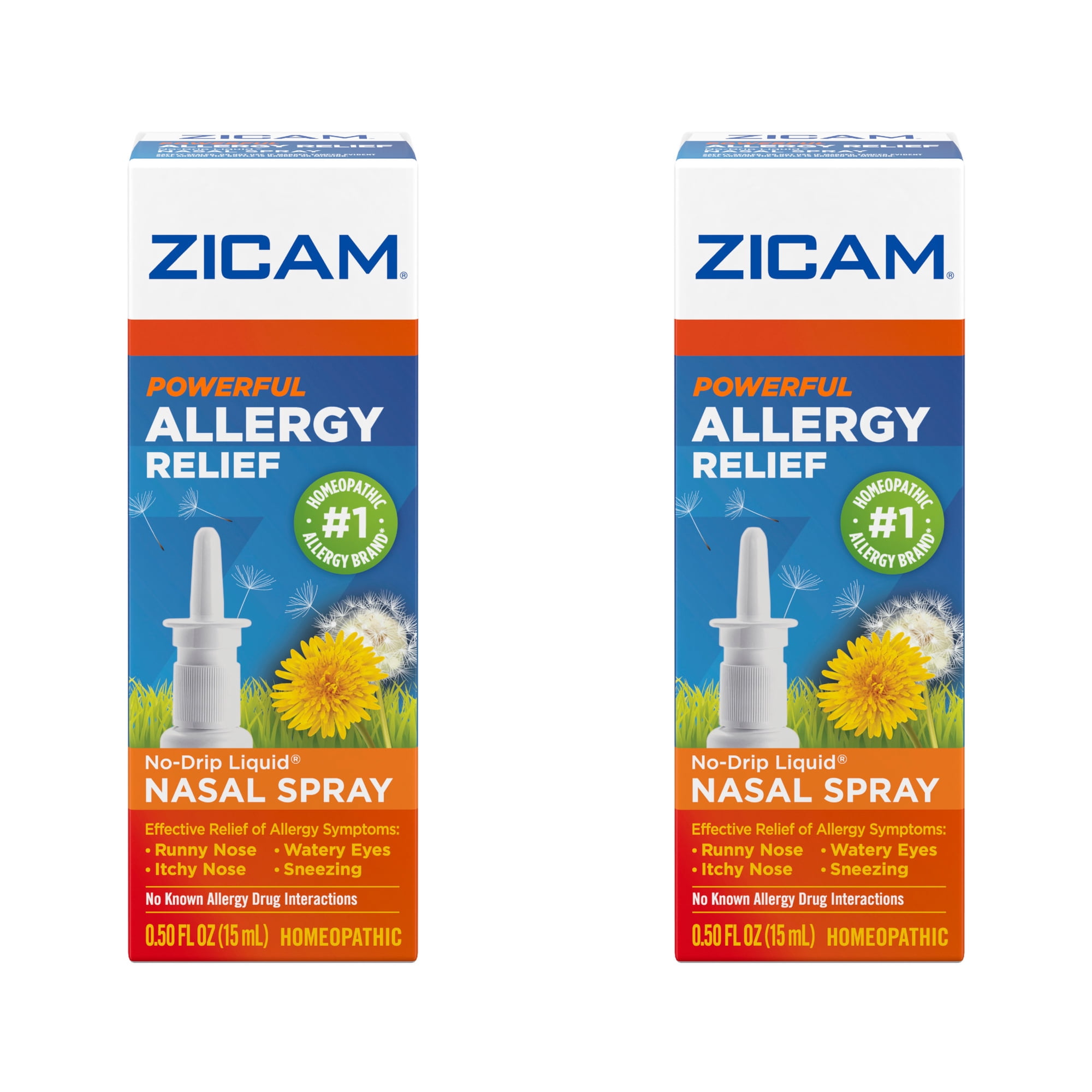 2 Pack - Zicam Allergy Relief Nasal Gel 0.50oz Each