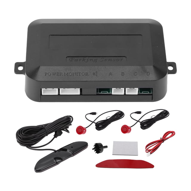 Sistema de radar de reversa para vehículos Unique Bargains, sensores de estacionamiento de reversa, detección de distancia, 2 sensores de estacionamiento, alarma y recordatorio.