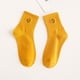 thumbnail image 1 of Calcetines de algodón con dibujos animados japoneses bordados con carita sonriente para mujer, calcetines de tubo medio que absorben el sudor, deportivos e informales, 1 of 6