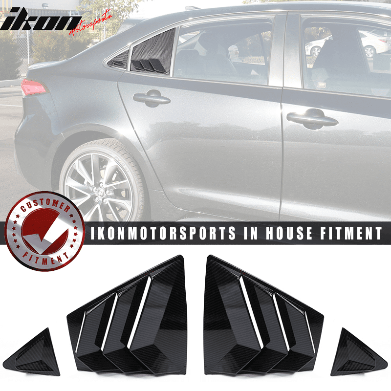 Compatible With 20-21Toyota Corolla Side Window Louver 4PC Carbon Fiber ...