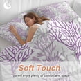 thumbnail image 4 of 3 Piece Purple Gray Coral Coastal Duvet Cover Set California King,Microfiber Comforter/Quilt Cover with Corner Ties and 2 Pillowcases,Summer Beach Seaside Nautical Soft Bedding with Zipper Closure, 4 of 8