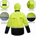 thumbnail image 4 of RainRider Rain Suits for Men Waterproof Breathable Rain Gear Durable Oxford Hi-Vis Rain Jacket Pants(Yellow,XL), 4 of 7