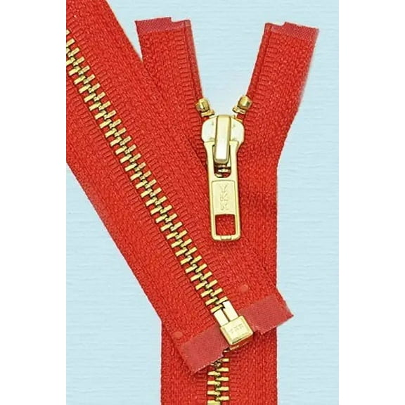 26" Medium Weight Jacket Zipper YKK #5 Brass ~ Separating ~ 820 Atom Red (1 Zipper/Pack)