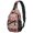 Christmas Knit Reindeer Sleigh Pattern, variant on Christmas Knit Reindeer Sleigh Pattern Sling Backpack, Unisex Daily Travel Sling Pack with Side Mesh Pockets, Adjustable Ambidextrous Strap Gift Ideas for Travel Shopping Commuting