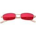 thumbnail image 1 of FEISEDY Vintage Slender Square Sunglasses Retro Small Metal Frame Candy Colors B2295, 1 of 6