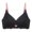 Black, variant on Chiffon Nylon Dark Blue anti sag bra Women Sexy Lace Back Button Shaping Cup Adjustable Shoulder Strap Large Size Bra