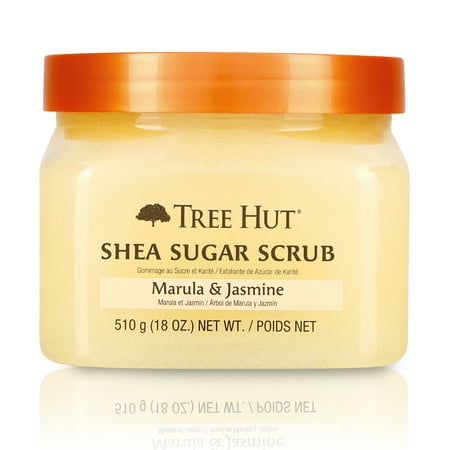 Tree Hut Shea Sugar Scrub Marula & Jasmine, 18oz, Ultra Hydrating and Exfoliating Scrub for Nourishing Essential Body
