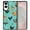 Barnyard Chicken Roosters Teal Background, variant on WIRESTER Shockproof Soft Rubber Cover Case for Samsung Galaxy S25 Edge 6.7 inch 2025, Cochin Chicken