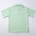 thumbnail image 7 of Little Boys Polo Shirt Light Green Boys Uniform Shirts Rugby Button Down Shirt Short Sleeve Tops Shirts for Boys 4-5 Years, 7 of 7