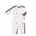 thumbnail image 2 of Hudson Baby Infant Girl Cotton Coveralls, Basic Pink Floral, 0-3 Months, 2 of 5