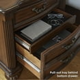 thumbnail image 3 of Signature Design by Ashley Lavinton Nightstand - 3 Drawer Traditional Bedroom End Table with Hidden Tray - Brown, 3 of 8