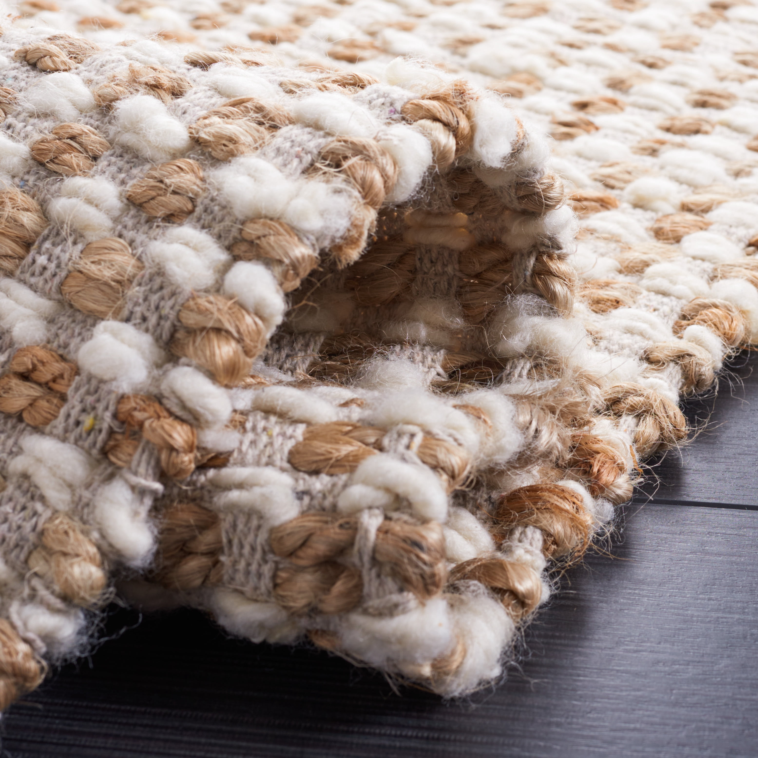 SAFAVIEH Natura Greg Geometric Area Rug, Beige/Ivory, 5' x 8'