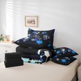 thumbnail image 6 of Homewish Football Lovers 7-Piece Twin Bedding Sets,Soccer Sport Theme Bedding Comforter Set,Blue Splash Ink Sheet Sets For Teens,Breathable Home Decor Reversible, 6 of 8