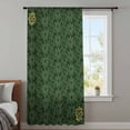 thumbnail image 3 of Dark Green Gold Floral Sheer Curtains 45 Inches Long, Modern Abstract Art Spring Flowers Light Filering Curtains, Breathable Simi Curtain Privacy Drapes for Kitchen Bathroom Small Window Treatment, 3 of 9