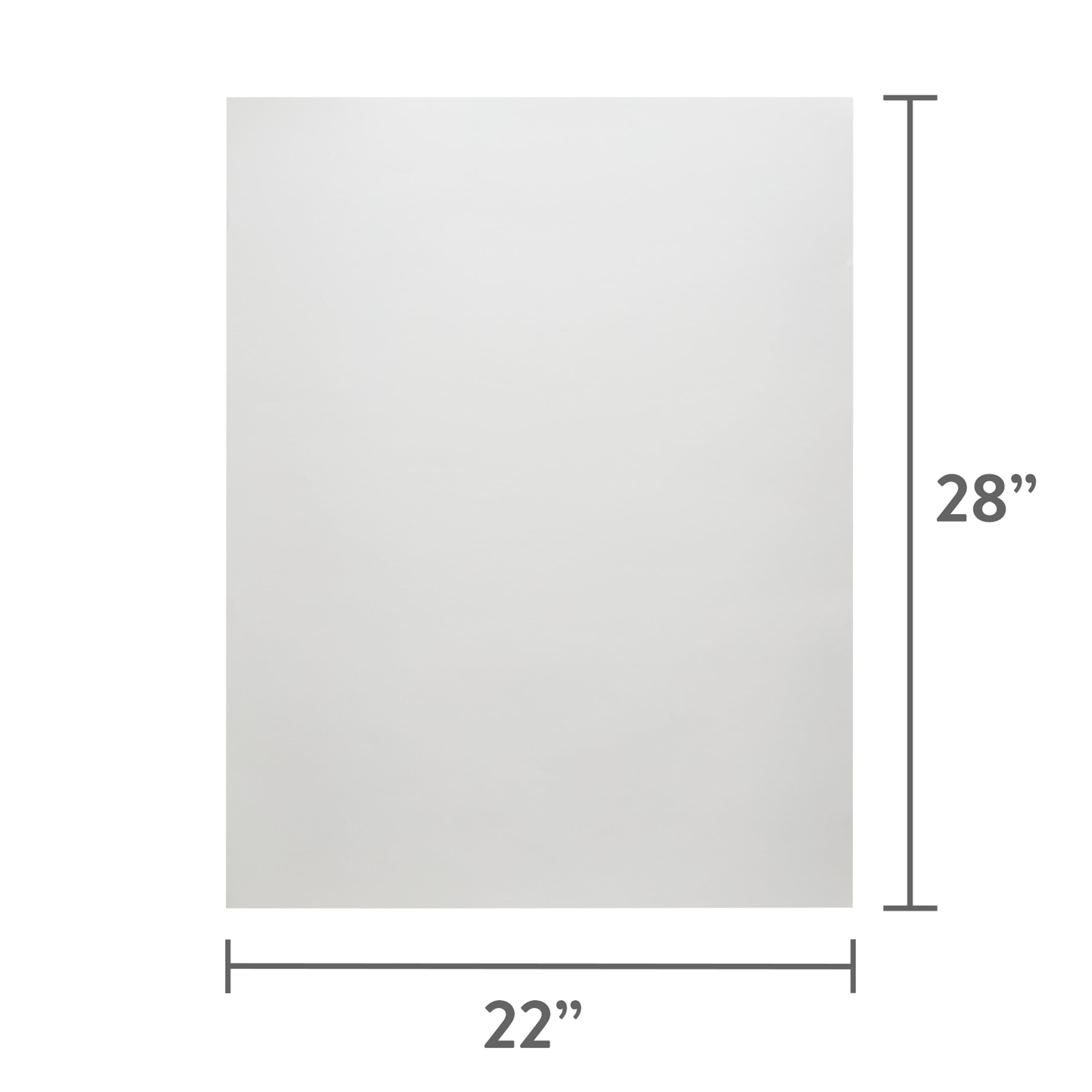 Pen + Gear White Poster Board, 22"x28", 10 Count