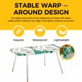 thumbnail image 4 of Happy Birthday Table Cloths for 8 Foot Rectangle Tables, Green Luxury Dress Crown Carriage Flowers Patio Waterproof Elastic Fitted Tablecloths, Washable Rectangular Table Cover for Camping, 4 of 8
