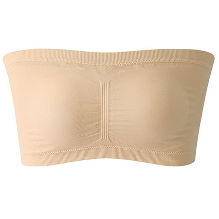 

Strapless Padded Bralette Classic Layering Wireless Bra Detachable Pad for Women